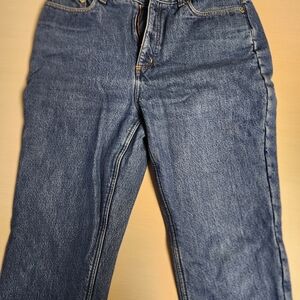 Lands' End Straight-Leg Women's Jeans in Medium Blue Denim